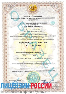 Образец сертификата соответствия Нижняя Салда Сертификат OHSAS 18001